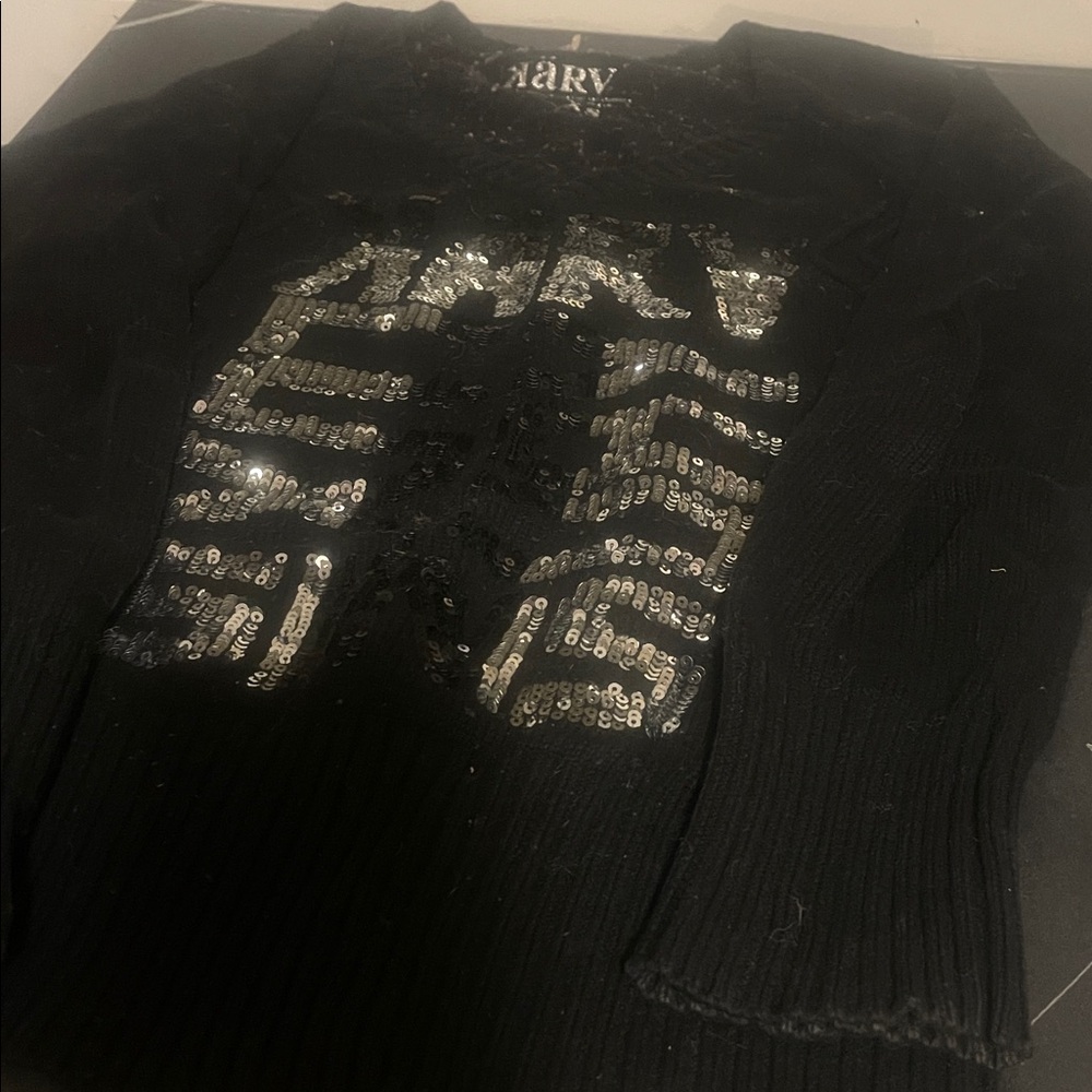 ARV Black Sequin Sweater